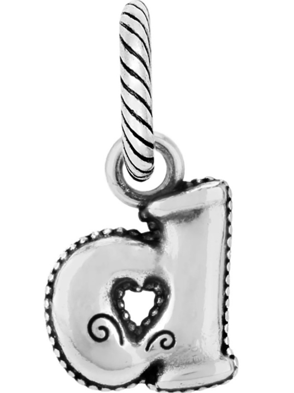 BRIGHTON Letter D Silver Pendant/Charm